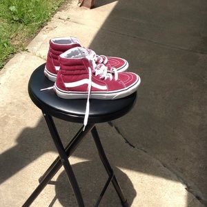 Maroon colored High top vans !!